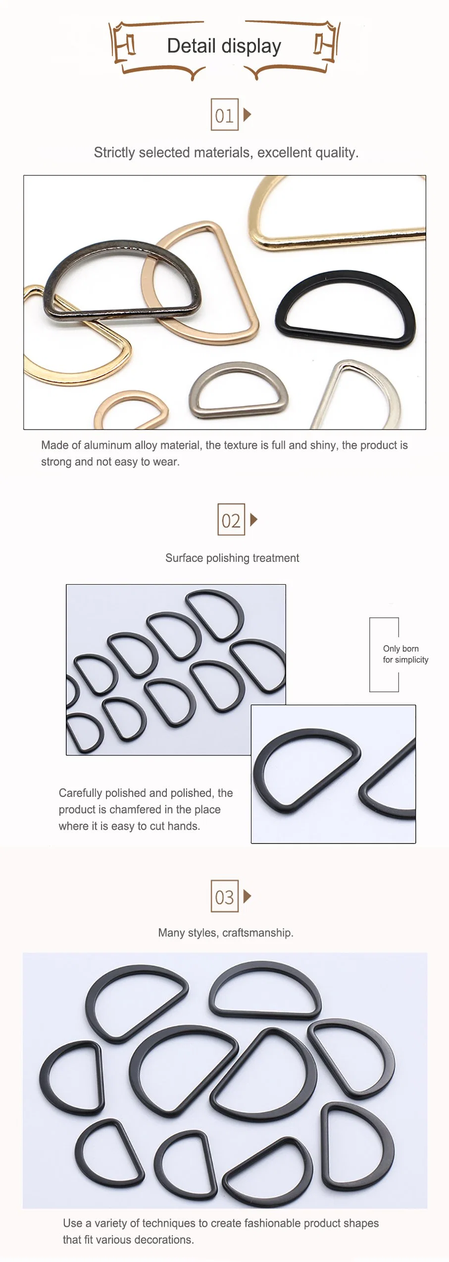 High Quality Stainless Steel 304/316 Welding D Ring O Ring Square Ring for Lashing