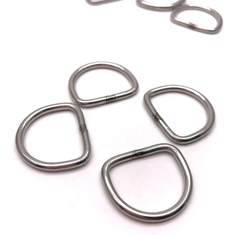 Metal Rigging Stainless Steel D Ring Welded Hardware Welding D Ring Factory Price Stainless Steel 316/304 Ring